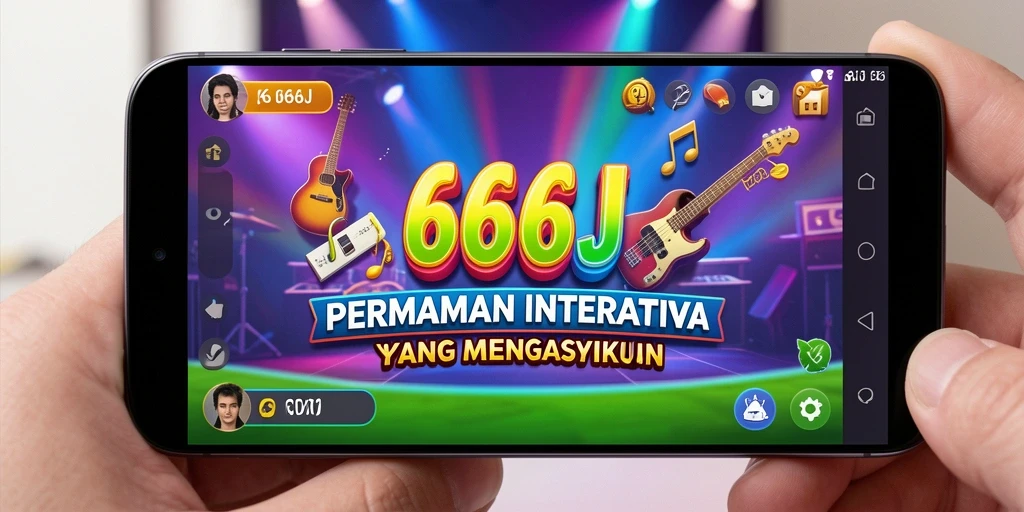 Screenshot gameplay <strong>666J</strong> dengan antarmuka permainan musik yang menarik.