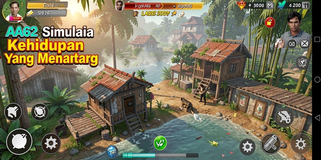 Screenshot utama AA62 menunjukkan gameplay menarik dalam simulasi kehidupan.