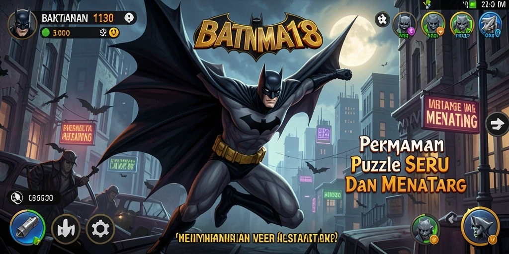 Tampilan gameplay Puzzle yang menarik dan menantang di BATMAN138.