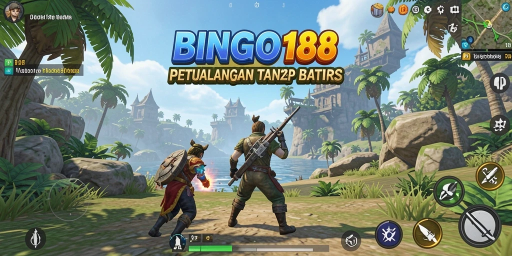 Screenshot BINGO188 menunjukkan momen eksplorasi di dunia terbuka yang indah.