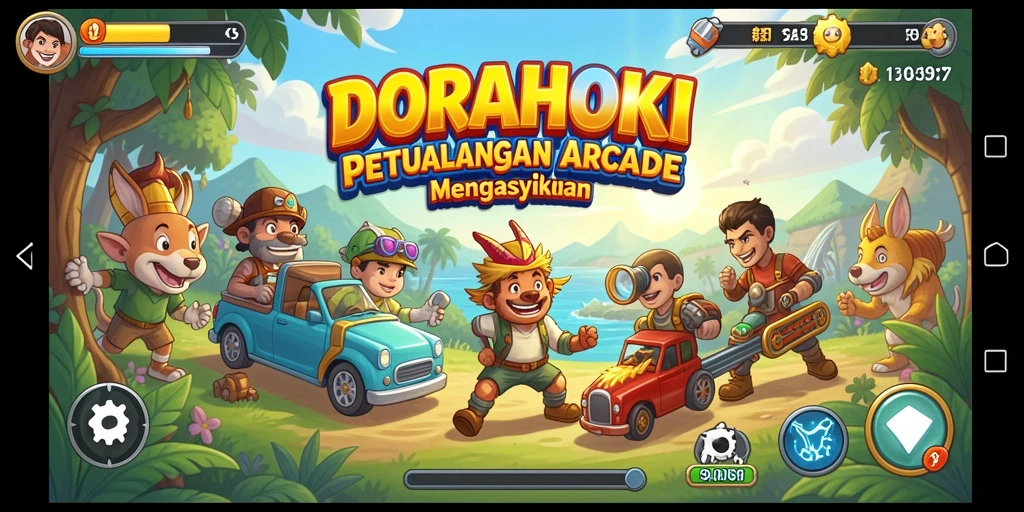 Screenshot utama DORAHOKI menampilkan gameplay yang seru dan dinamis.