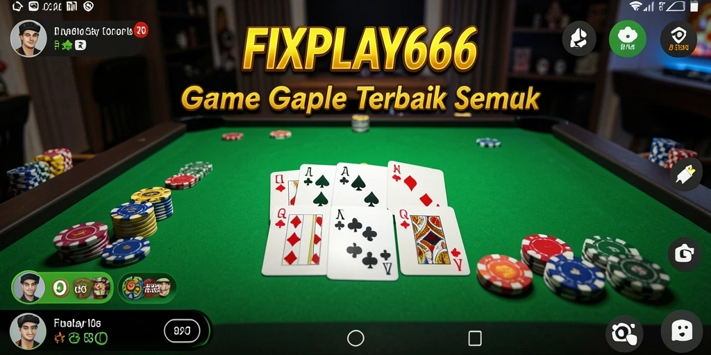 Screenshot gameplay FIXPLAY666 yang menampilkan suasana bermain Gaple.