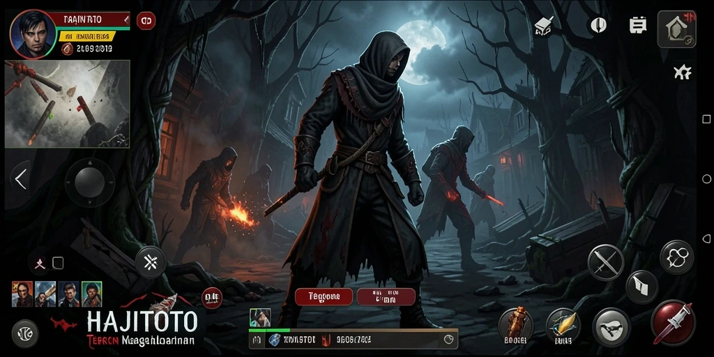 Screenshot gameplay yang menegangkan dari HAJITOTO.