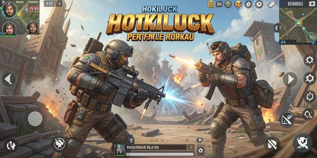 Tampilan seru dari gameplay Battle Royale di HOKILUCK.
