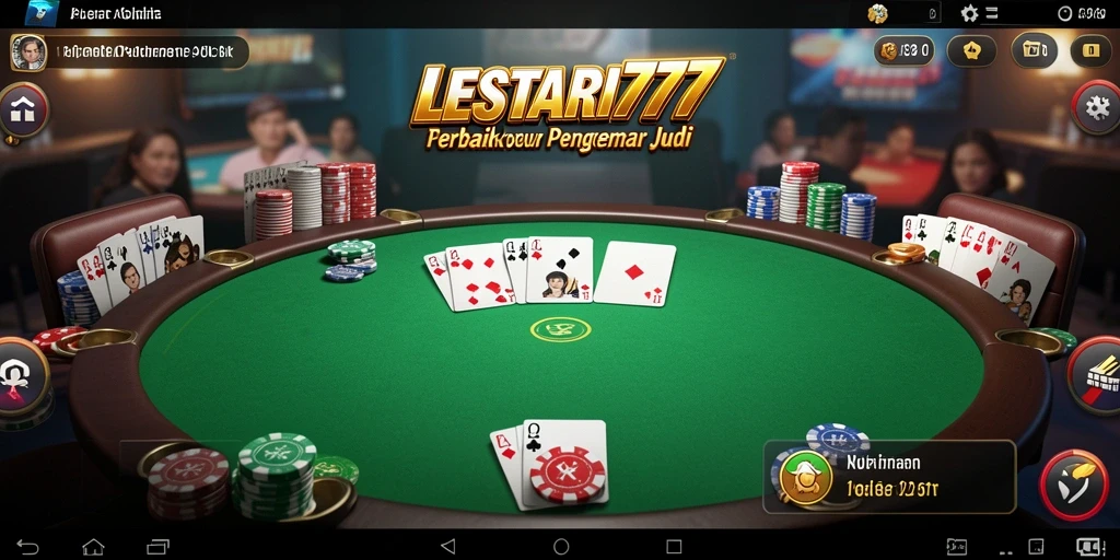 Tampilan seru saat bermain poker di LESTARI777.