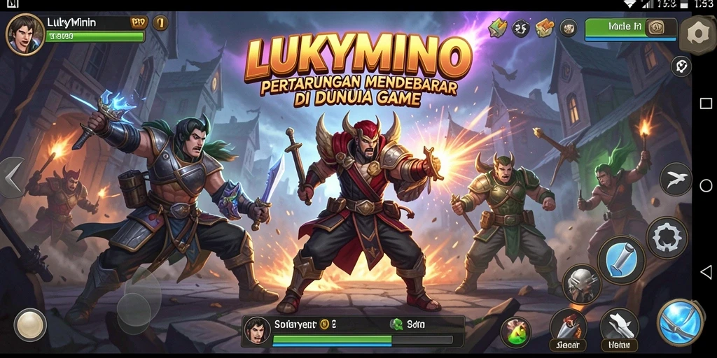 Tampilan seru pertarungan karakter dalam LUKYMINO.