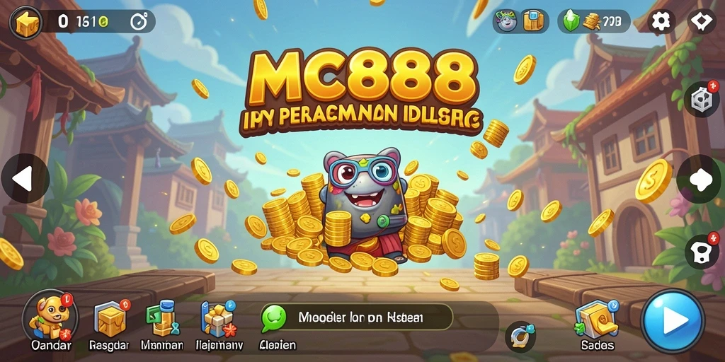 Screenshot utama MC888 menampilkan gameplay santai yang menarik.