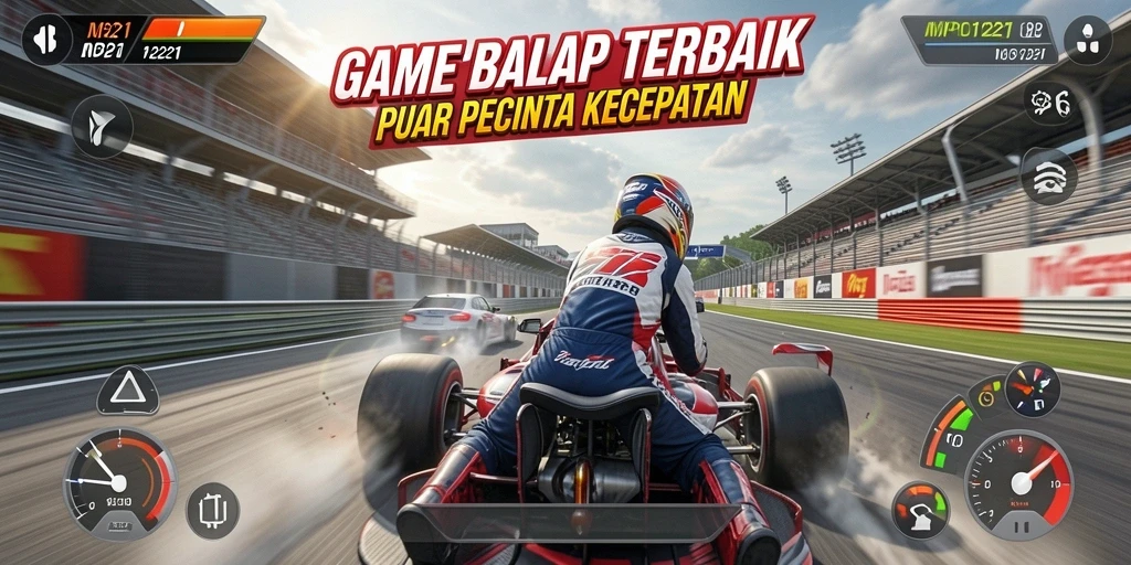 Screenshot gameplay balap MPO1221 yang mendebarkan dan penuh aksi.