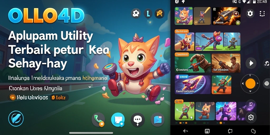 Screenshot utama OLLO4D menunjukkan fitur-fitur Utility yang mempermudah pengguna.