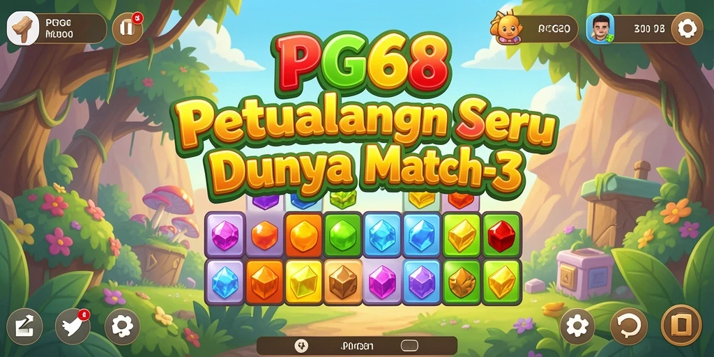 Tangkapan layar gameplay PGG68 yang seru dalam aksi Match-3.