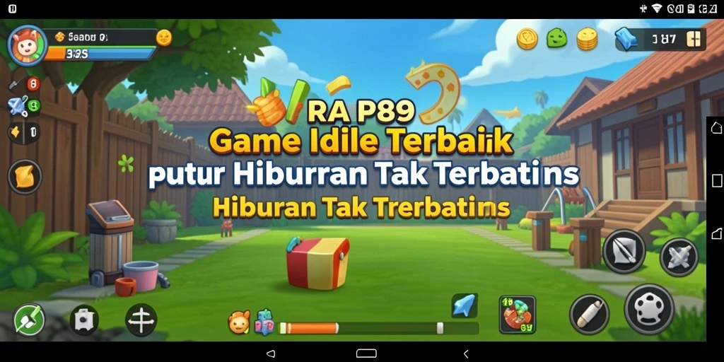 Tangkapan layar utama menunjukkan gameplay santai dan interaktif dari RAP89.