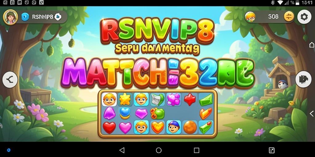 Tampilan gameplay Match-3 yang menarik di RSNVIP8.